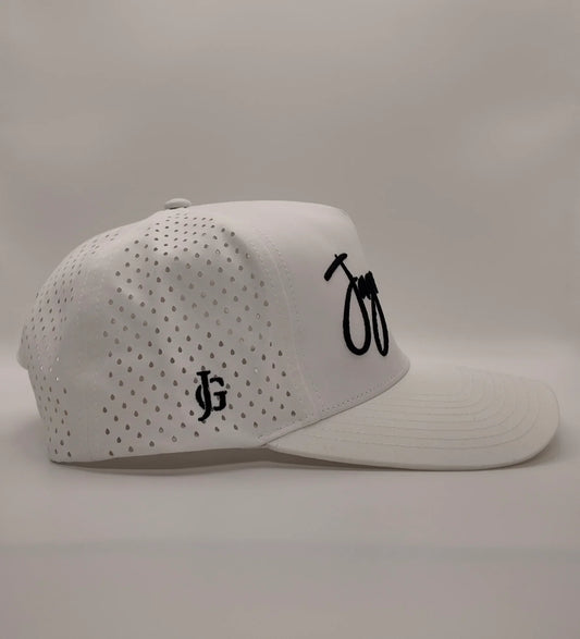 White Cursive Hat