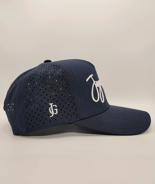 Navy Cursive Hat