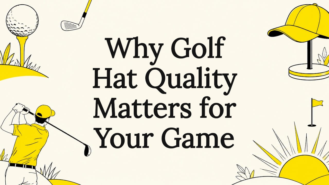 Decorative golf-themed title card illustration