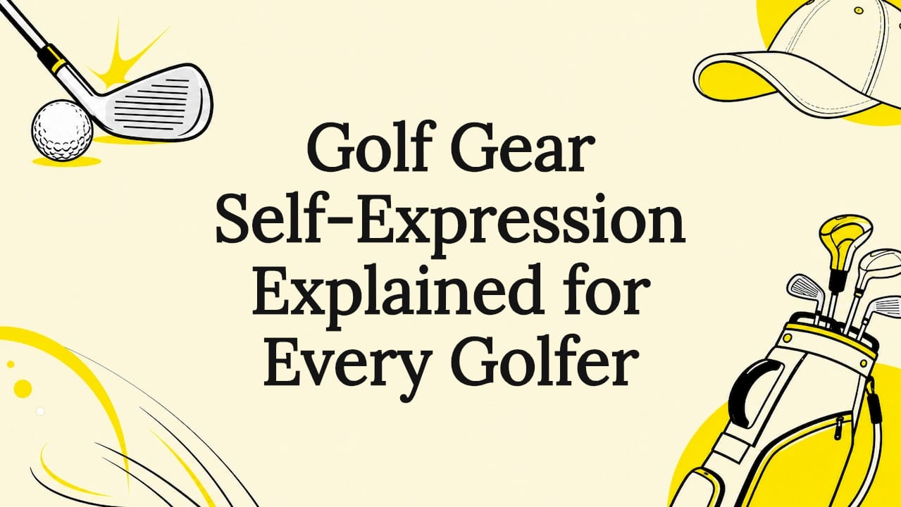 Decorative golf-themed title card illustration