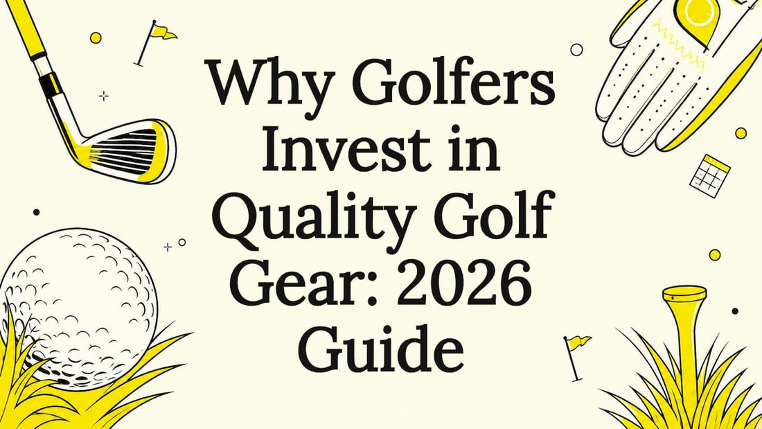 Decorative golf-themed title card illustration