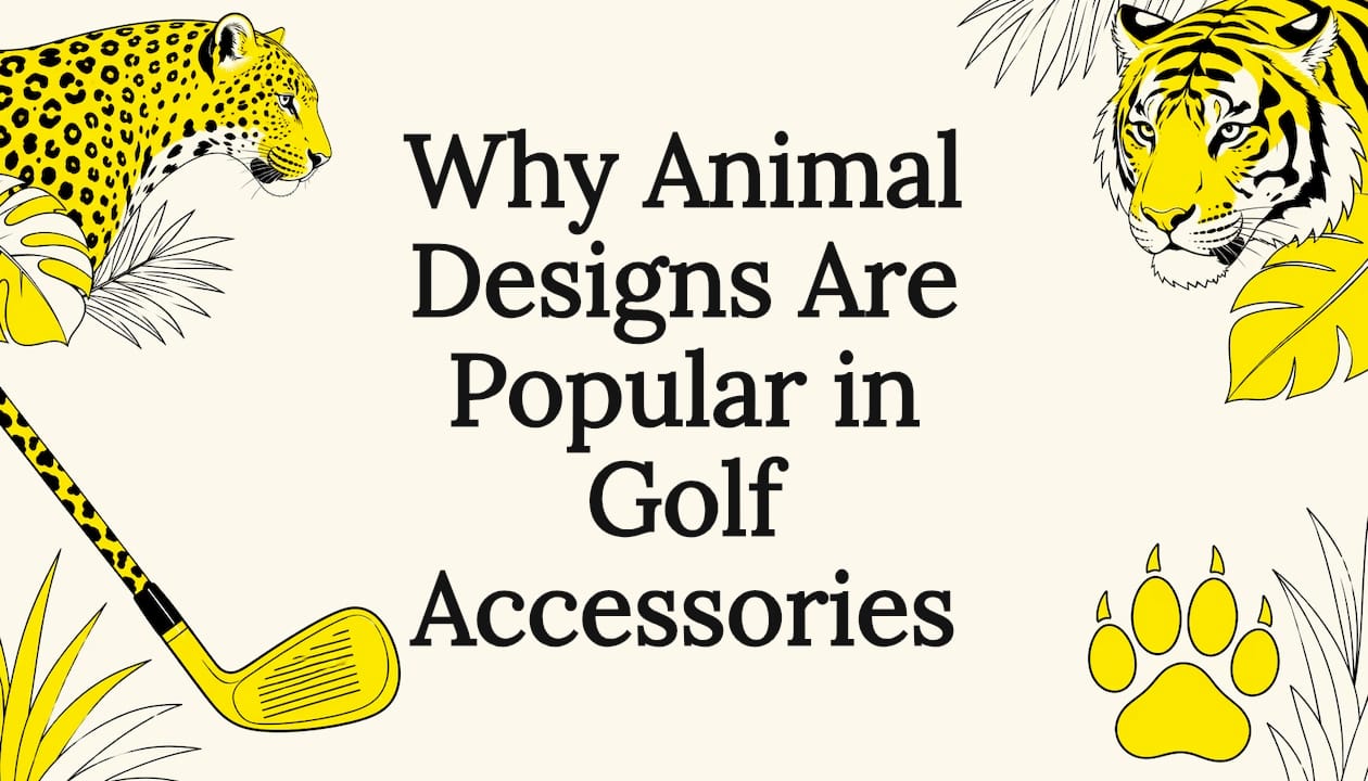 Decorative animal-themed golf title card illustration