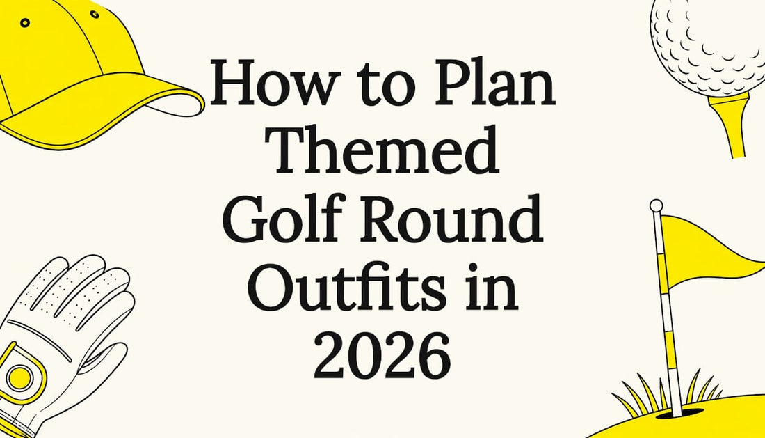 Decorative illustrated golf themed title card
