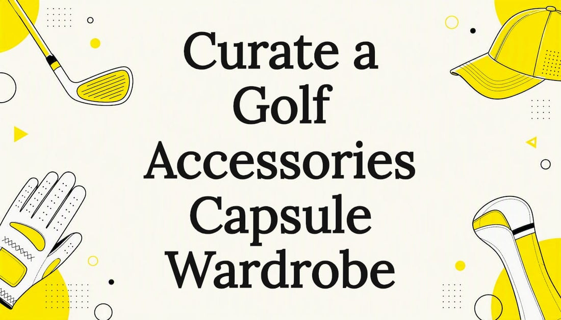 Illustrated golf accessories framing blog title