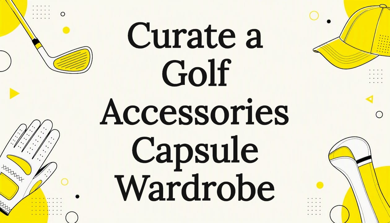 Illustrated golf accessories framing blog title