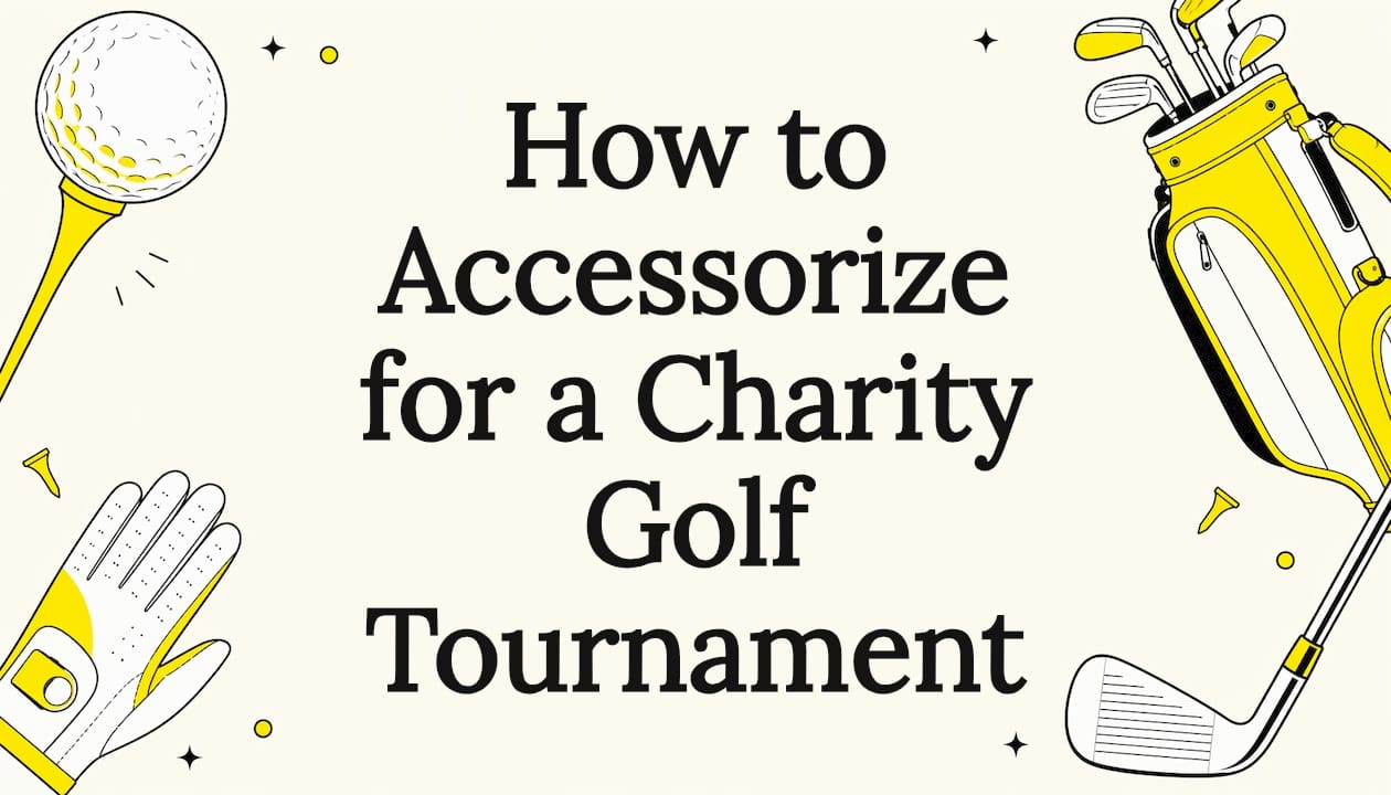 Decorative golf-themed title card illustration