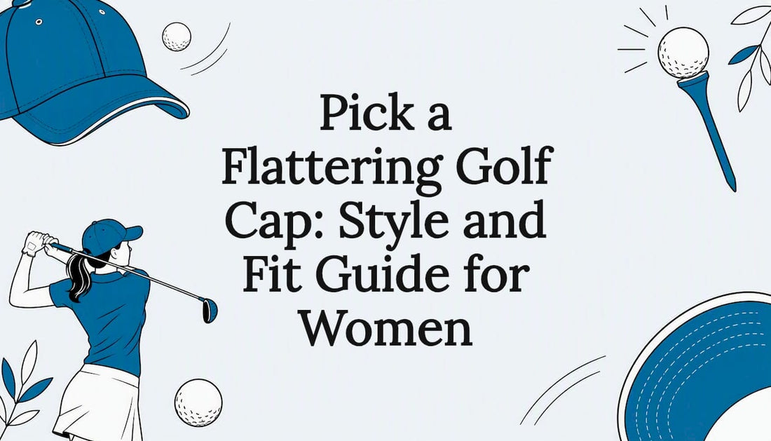Decorative title card illustration for golf cap article