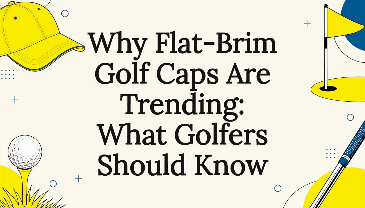 Decorative title card illustration with golf elements