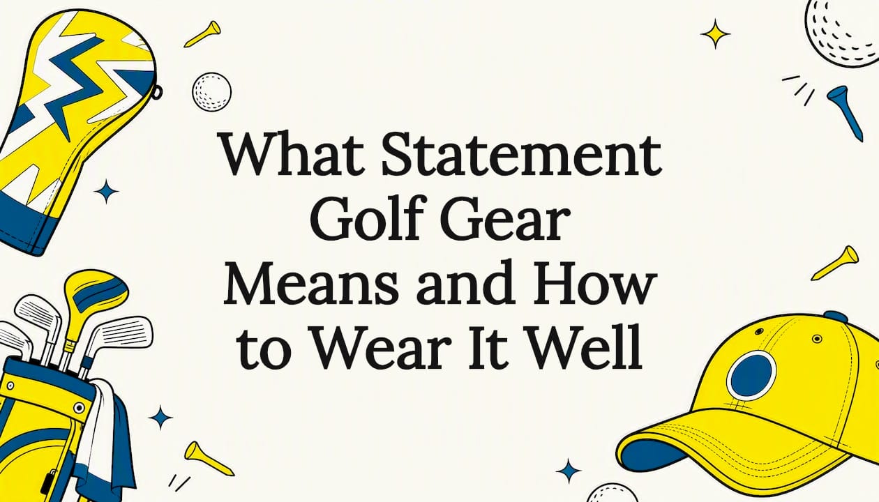 Decorative golf style title card illustration
