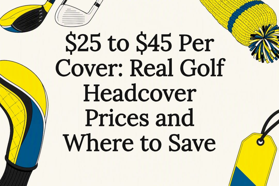 Decorative golf headcover pricing title card