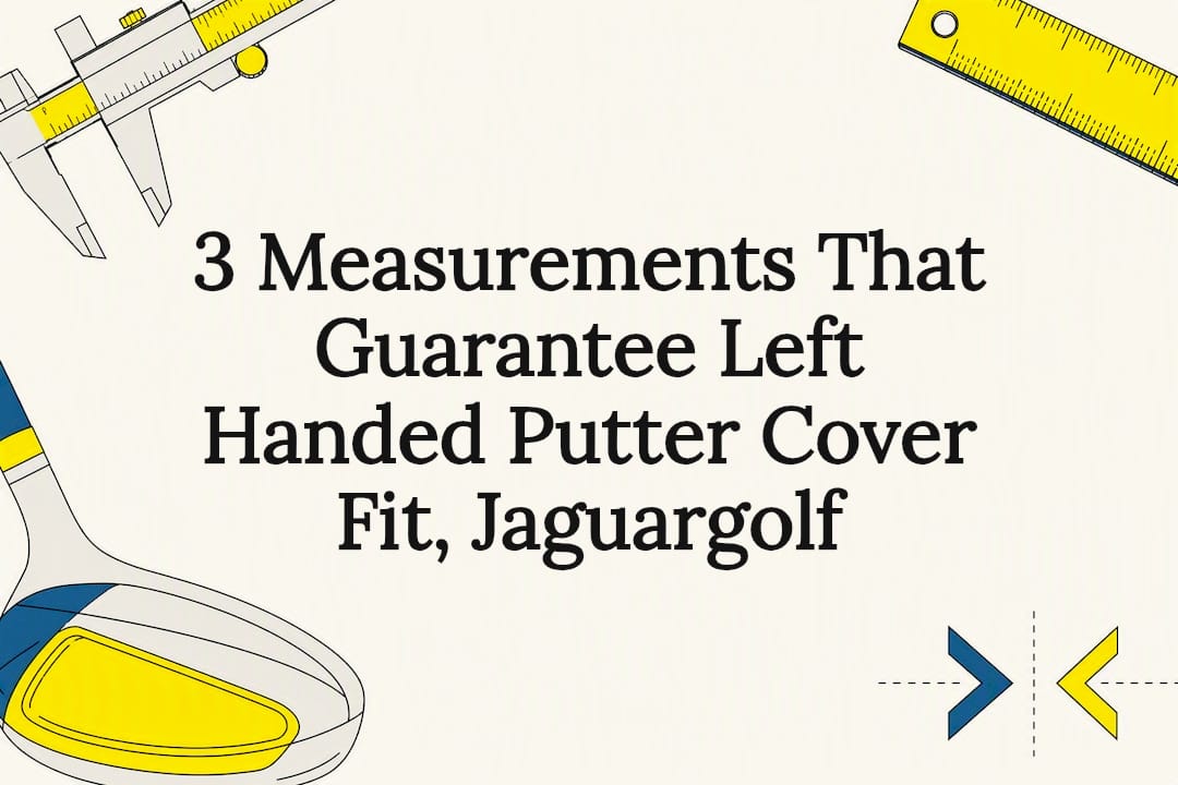 Decorative putter cover measurement title card