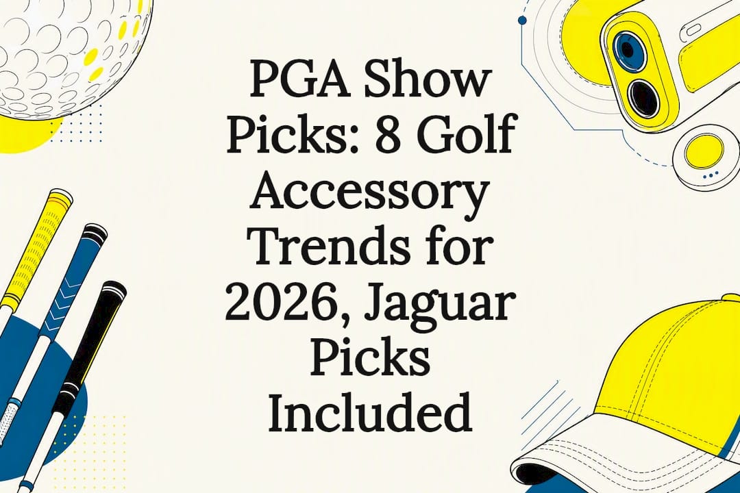 Decorative illustration of golf accessory trends