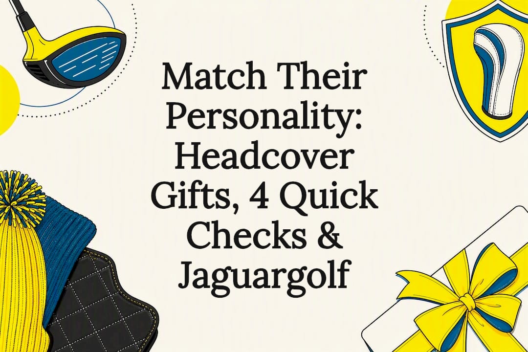 Decorative golf gift title card illustration