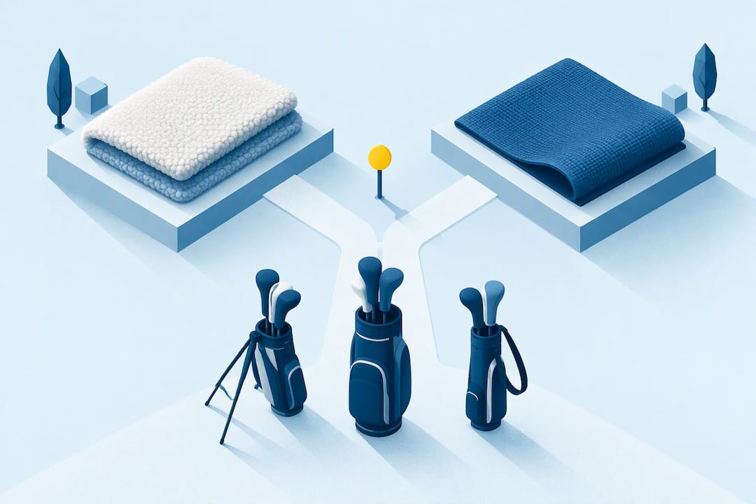 Abstract forms representing headcover material choices