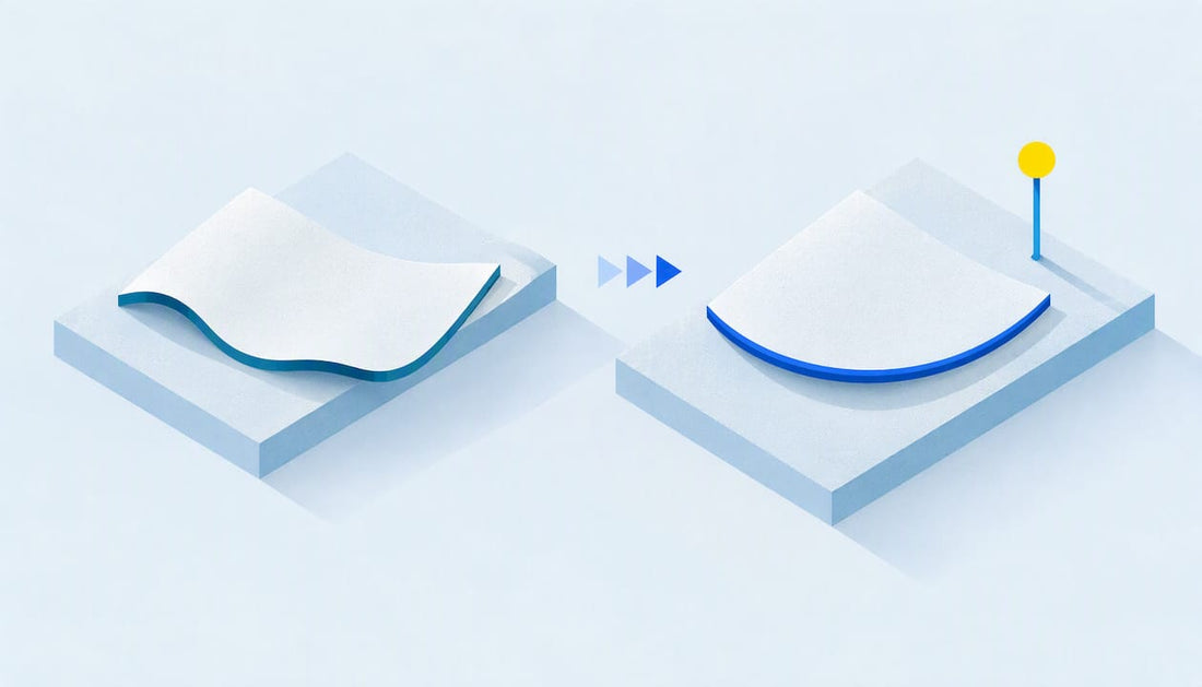 Geometric illustration of a reshaped brim