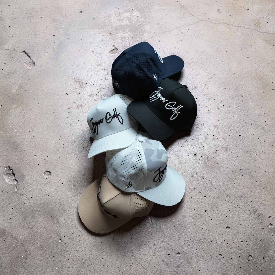 Performance Cursive Hat collection by Jaguar Golf