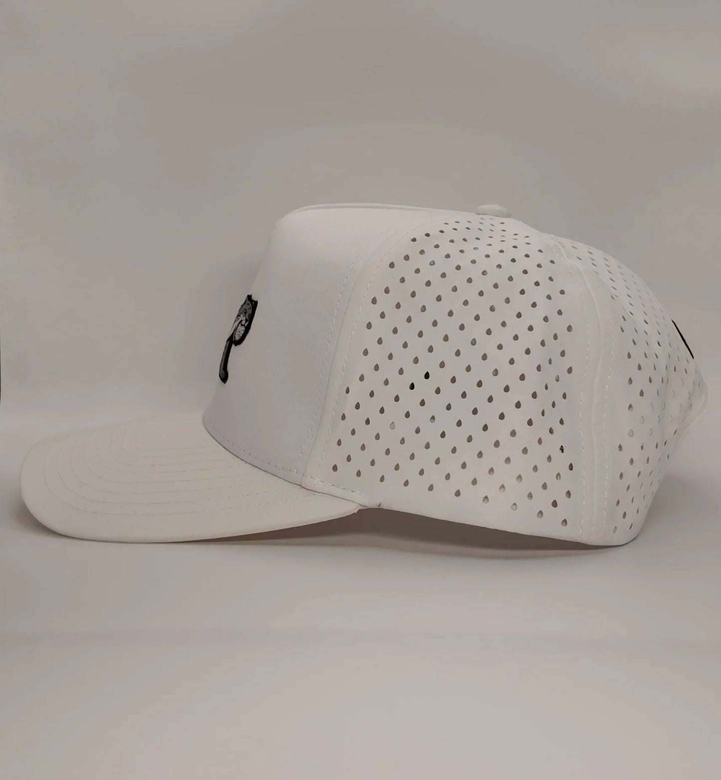 White Jaguar Golf Patch Hat