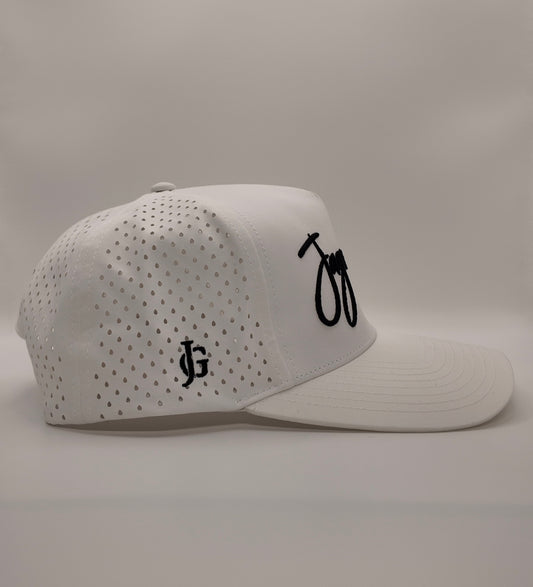 White Cursive Hat