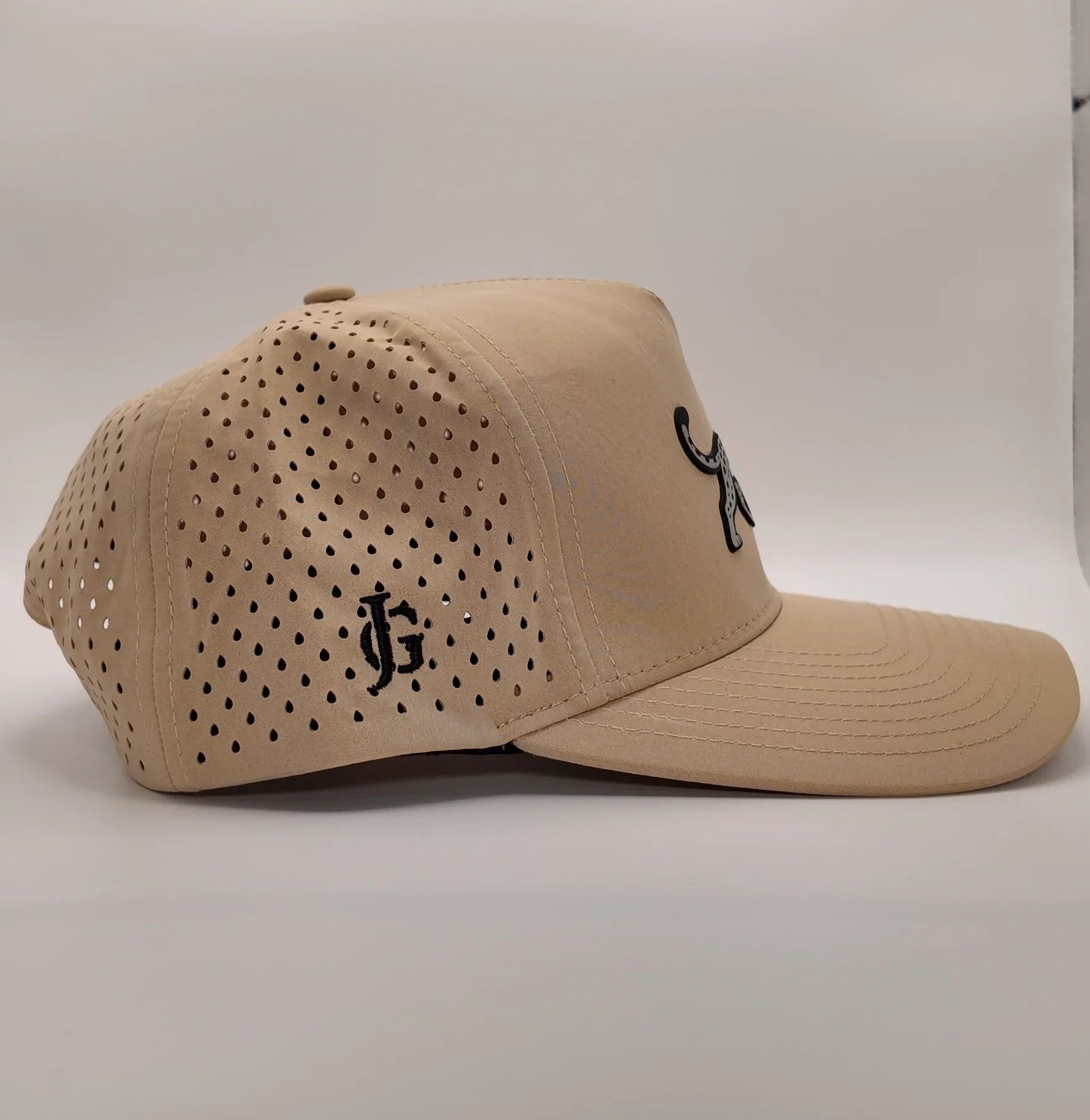 Cream Jaguar Golf Patch Hat