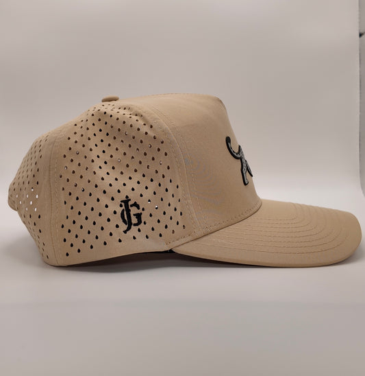 Cream Jaguar Golf Patch Hat