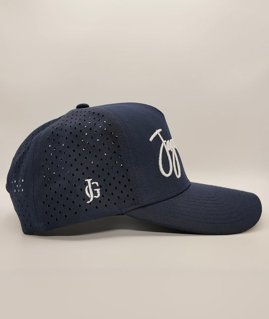 Navy Cursive Hat