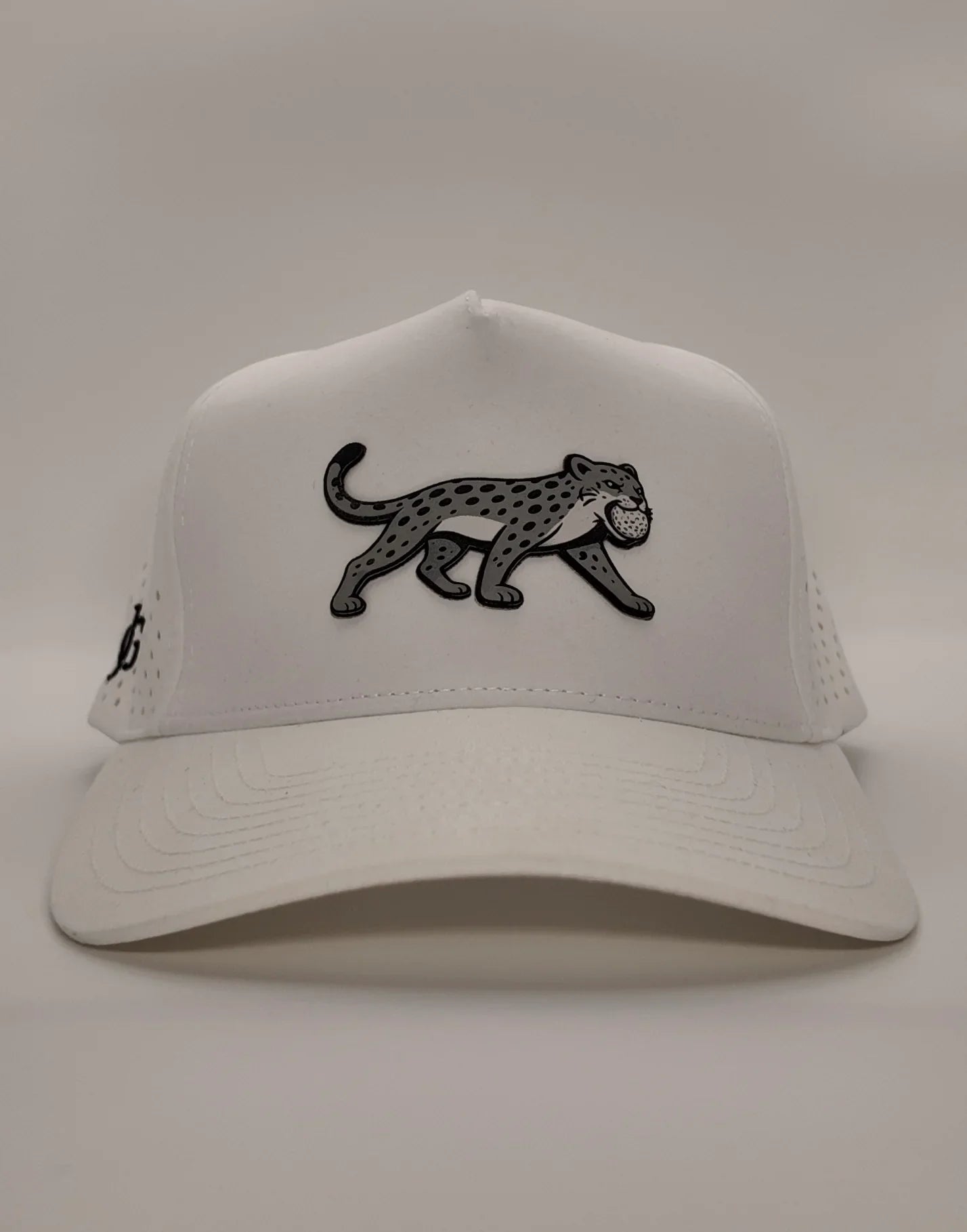 White Jaguar Golf Patch Hat