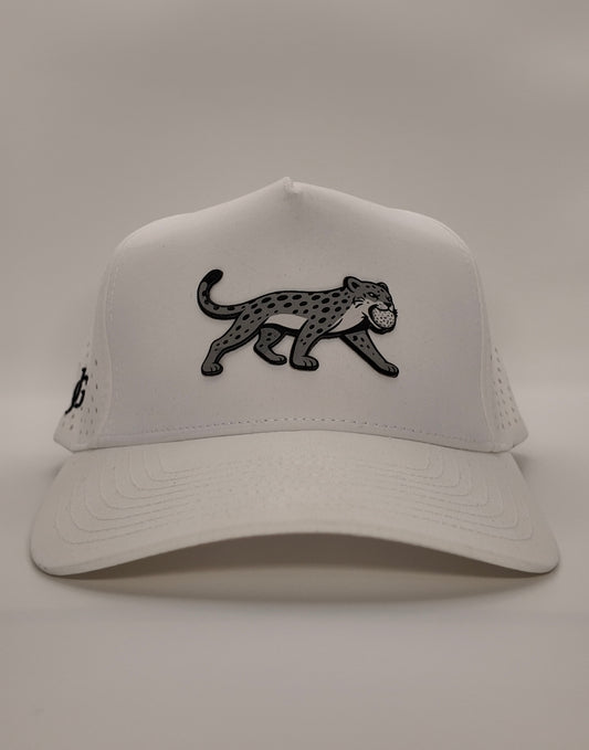 White Jaguar Golf Patch Hat
