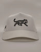 White Jaguar Golf Patch Hat