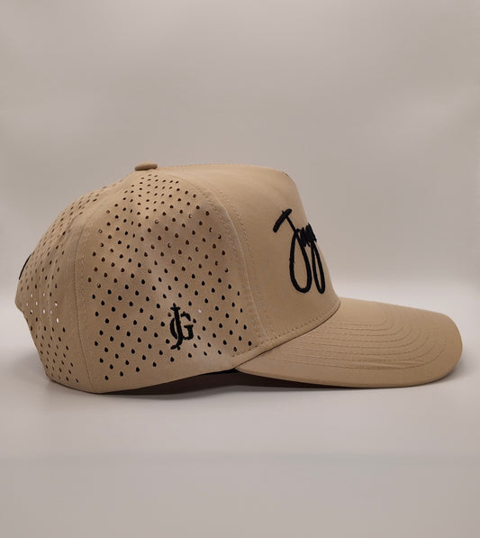 Cream Cursive Hat
